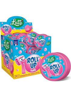 24 stk Lutti Roll Up Tyggegummi med Tutti Frutti Smak