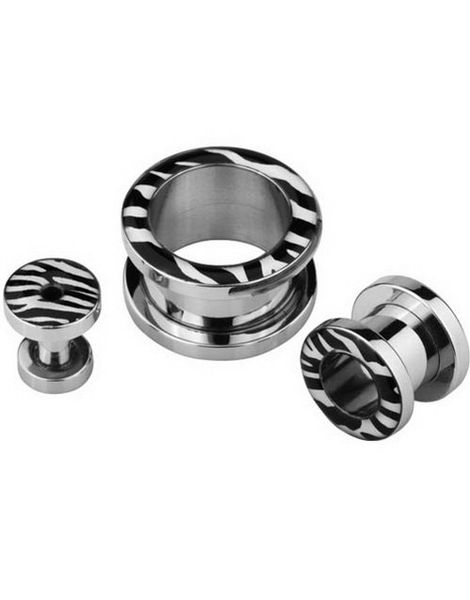 Piercing Tunnel med Sebramønster