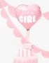 Its a Girl - Rosa Hjerteformet Folieballong 48 cm