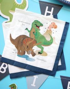 20 stk 33x33 cm Servietter - Happy Dinosaur
