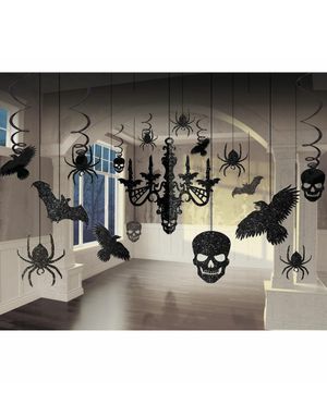 Halloween Lysekrone Dekorasjonssett - 17 Deler