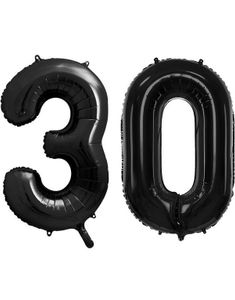 30 år ballonger - 86 cm svart