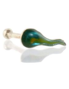 Tadpole Green - Nesepiercing i Ekte Sølv 925S