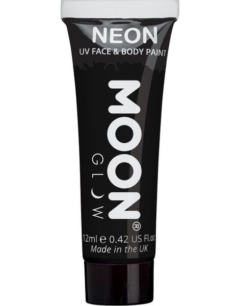 Svart Pastell Neon UV/Blacklight Ansikt- og Kroppsmaling 12 ml
