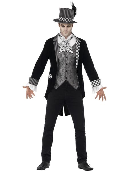 Dark Mad Hatter Inspirert Kostyme med Hatt til Mann