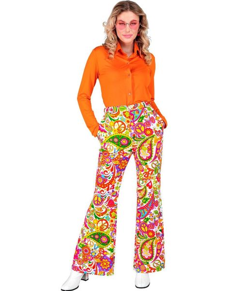 Blomstrete Hippie Kostymebukse til Dame