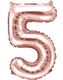 Tallet 5 - Rose Gullfarget JUMBO Folieballong 86 cm