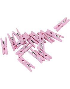 24 stk ROSA Treklyper til Dekorasjon 2,5 cm