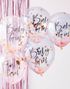 5 stk 30 cm - Baby Girl Ballonger med Rose Gullfarget Konfetti - Twinkle Twinkle