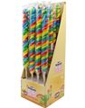 16 stk Giant Rainbow Twist Pops - Regnbuefargede Lange Spiralformede Kjærligheter - Candy Realms - Hel Eske 2 kg