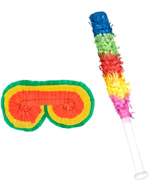 Sett med Pinata Slå-Pinne og Øyemaske