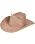 Beige Cowboyhatt med Fjær