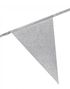 Sølvfarget Glitter Banner med Vimpel Flagg 6 meter