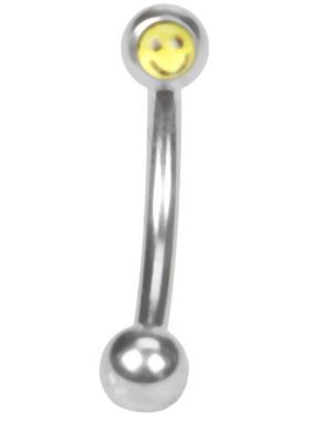 Smily Face - 1.2 mm x 8 mm Øyenbrynspiercing