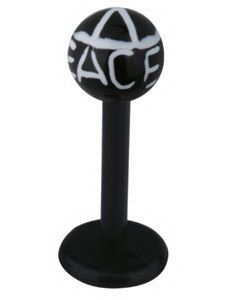 Labrett with Peace Mark - Black/White