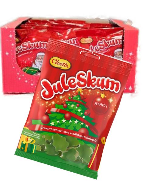 24 stk Cloetta Juleskum med Vingummi - Hel Eske 2,4 kg