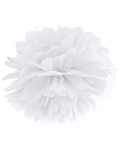 Hvit Pom Pom 25 cm