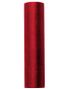 RØD Gjennomsiktig Organzaløper 16 cm x 9 meter