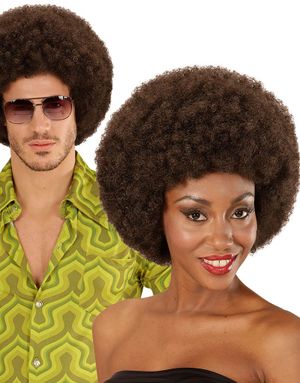 Brun Deluxe Afroparykk - Kan Styles!