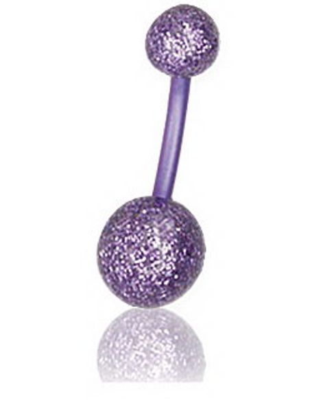 Zircon UV Lilla - Navlepiercing i Titan