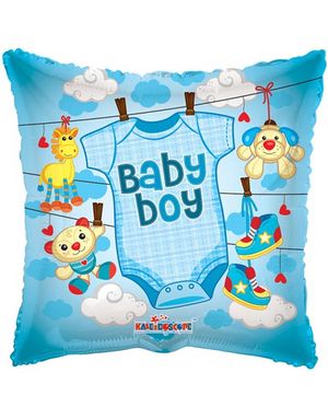Baby Boy Body - Firkantet Folieballong 46 cm