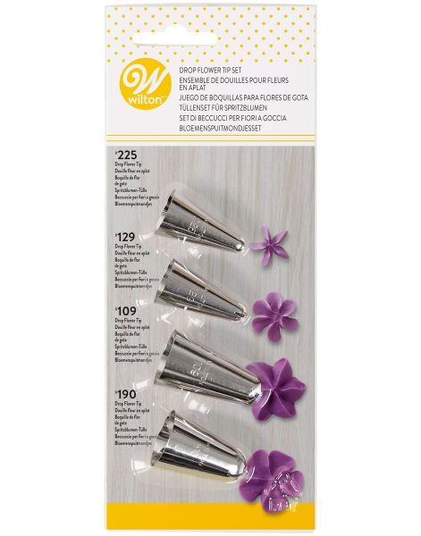 4 stk Sprøytetupper for Blomster #109, #129, #190 og #225 - Wilton