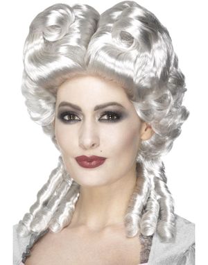 Deluxe Marie Antoinette Hvit Parykk