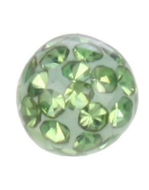 Shiny Stones Grønn - 4 mm Akrylkule til 1,2 mm stang