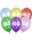 Flerfargede Tallballonger 1-80 - 30 cm