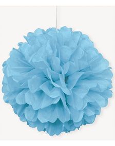 Lys Blå Puff Pom Pom 40 cm
