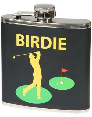 Lommelerke med Golfmotiv i Rustfritt Stål 11x9,5 cm