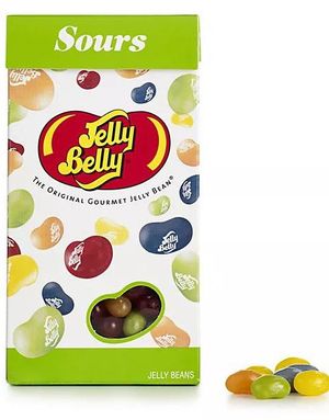 Jelly Belly Bean - Gelebønner med Sure Fruktsmaker i Stor Pastilleske 100g (USA Import)