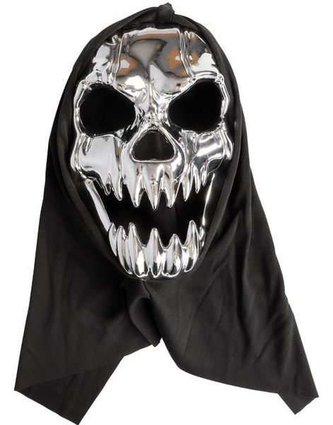 Sølvfarget Monstermaske med Hette