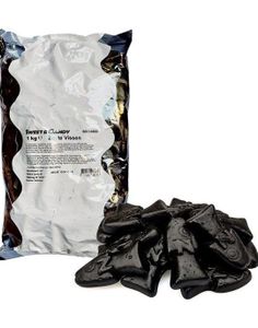 1 kg Sweet & Candy Dubbelzoute Vissen - Ekstra Salte Lakrisfisker