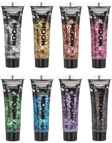 VELG BLANT 8 FARGER - Holografisk Chunky Glittergele