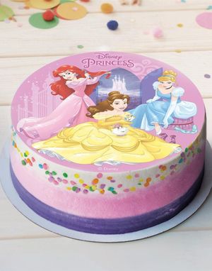 Kakebilde med Disney Princess Motiv