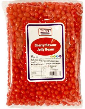 1 kg Zed Candy Cherry Jelly Beans - Gelebønner med Kirsebærsmak