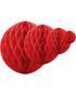 Rød Honeycomb Ball VELG STØRRELSE 10-40 cm