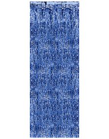 Blått Metallisk Dørforheng 250x90 cm