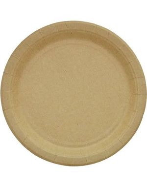 10 stk Små Miljøvennlige Kompostbare Kraft Papptallerkener 18 cm