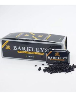 12 stk Barkleys Liquorice Pellets Pure - Intense Små Lakrisdrops - Hel Eske