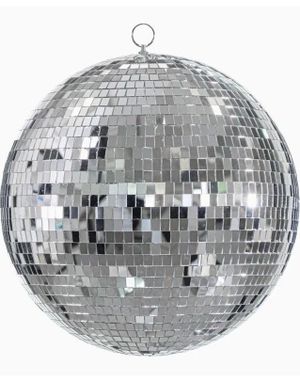 Kjempestor Sølvfarget Discokule 40 cm