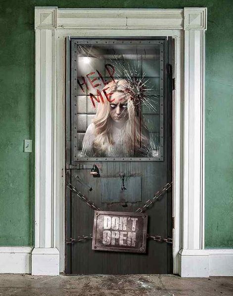 Dont Open / Psykiatrisk Dør - Dørdekorasjon 160x180 cm