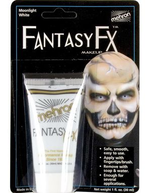  Moonlight White Fantasy F-X Makeup - 30 ml Vannbasert Mehron Ansikt og Kropssminke