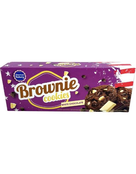 American Bakery Brownie Cookies White Chokolate - Browniekjeks med Hvit Sjokolade 106 g