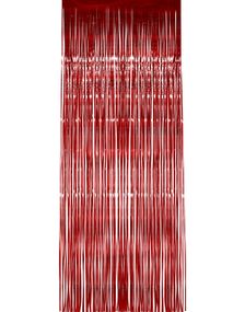 Rød Shimmer Dørforheng 244x91 cm