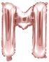 Rose Gullfarget Bokstavballonger A-Z - 35 cm 