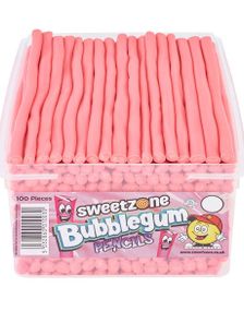 100 stk Sweetzone Bubblegum Pencils / Godteristenger - Halal Sertifisert