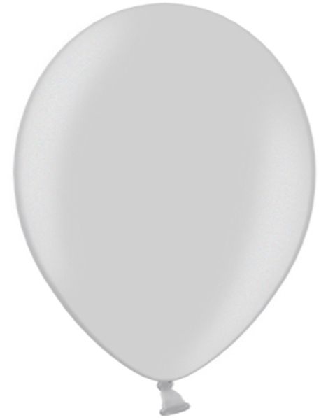 100 stk 30 cm MEGAPACK - Sølvfarget Metallic Ballonger