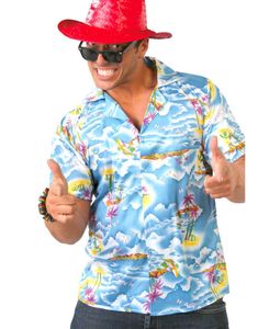 Blå Hawaiiskjorte Til Herre - L